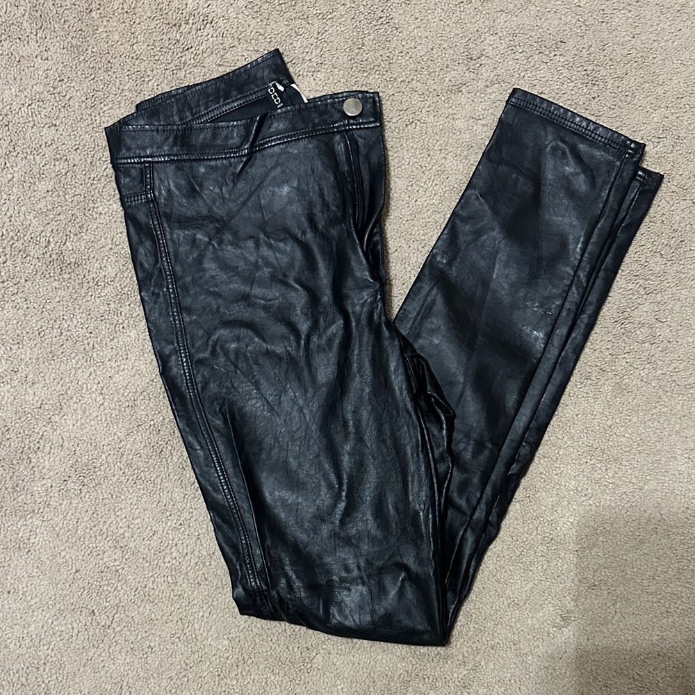 Black Faux Leather Pants